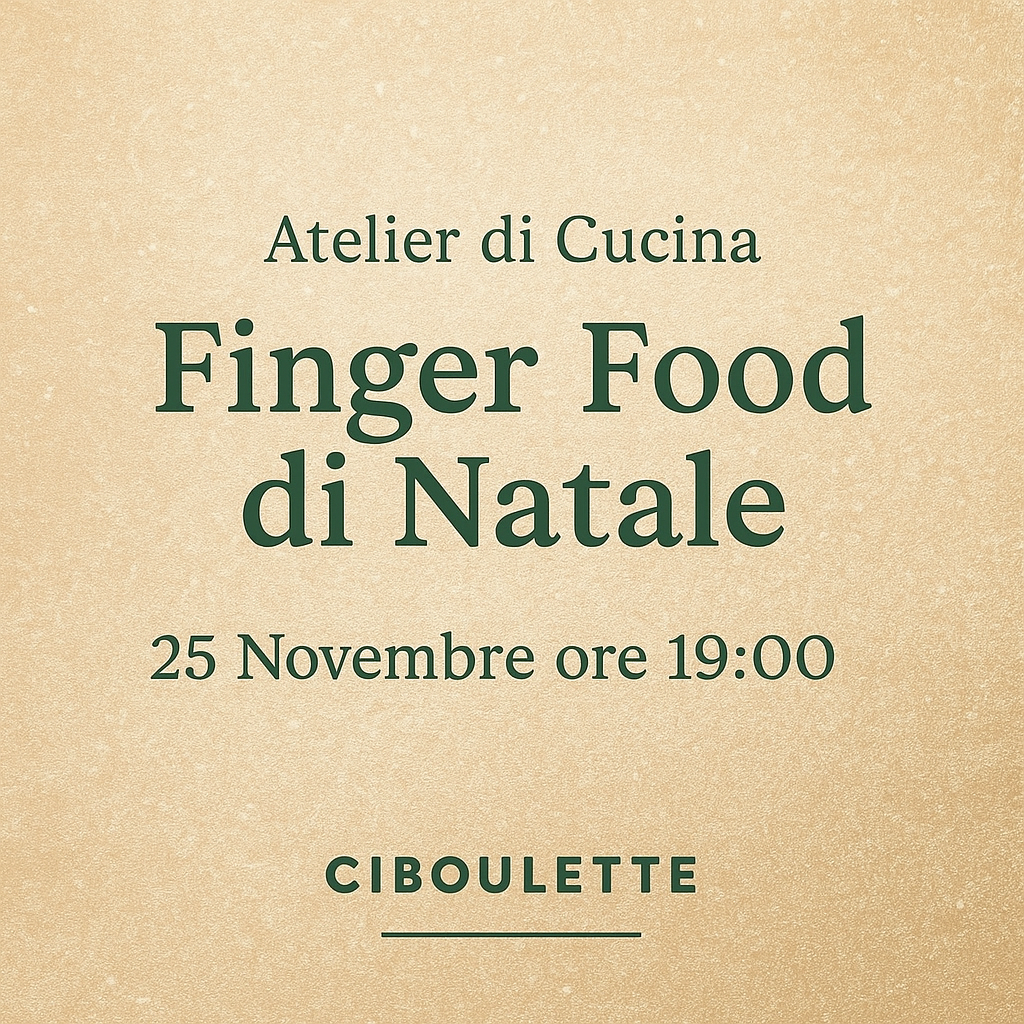 25 Novembre: FINGER FOOD DI NATALE